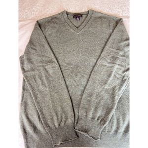 Banana Republic lambswool Cashmere v neck mens green long sleeve sweater size XL